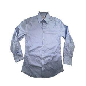 Charles Tyrwhitt Mens Extra Slim Fit Non-Iron Dress Shirt Light Blue 15/32